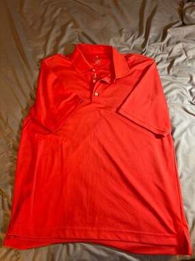 Bobby Jones Performance Red Short Sleeve Golf Polo Shirt Size L